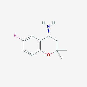 molecular formula C11H14FNO B15269688 (r)-6-Fluoro-2,2-dimethylchroman-4-amine 