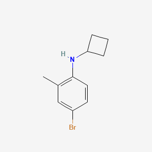 molecular formula C11H14BrN B15269699 4-bromo-N-cyclobutyl-2-methylaniline 
