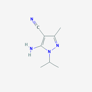 molecular formula C8H12N4 B15269701 5-amino-3-methyl-1-(propan-2-yl)-1H-pyrazole-4-carbonitrile 