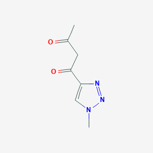 molecular formula C7H9N3O2 B15269703 1-(1-Methyl-1H-1,2,3-triazol-4-yl)butane-1,3-dione 