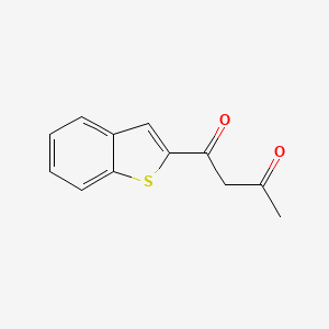 molecular formula C12H10O2S B15269710 1-(1-Benzothiophen-2-yl)butane-1,3-dione 