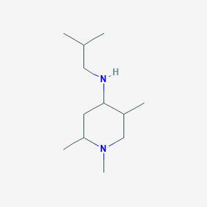 molecular formula C12H26N2 B15269718 1,2,5-trimethyl-N-(2-methylpropyl)piperidin-4-amine 