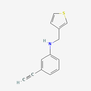 molecular formula C13H11NS B15269733 3-ethynyl-N-(thiophen-3-ylmethyl)aniline 