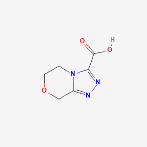 molecular formula C6H7N3O3 B15269736 6,8-dihydro-5H-[1,2,4]triazolo[3,4-c][1,4]oxazine-3-carboxylic acid 