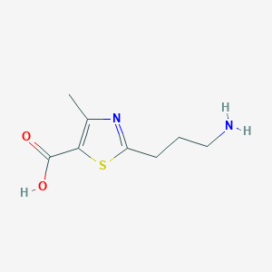 molecular formula C8H12N2O2S B15269754 2-(3-Aminopropyl)-4-methyl-1,3-thiazole-5-carboxylic acid 