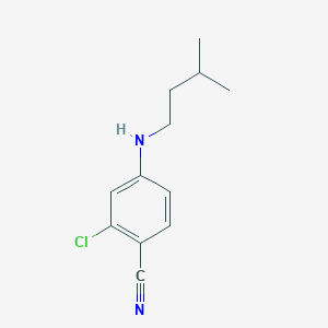 molecular formula C12H15ClN2 B15269788 2-Chloro-4-[(3-methylbutyl)amino]benzonitrile 