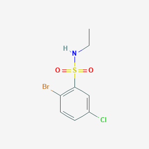 molecular formula C8H9BrClNO2S B15269820 2-Bromo-5-chloro-N-ethylbenzene-1-sulfonamide 