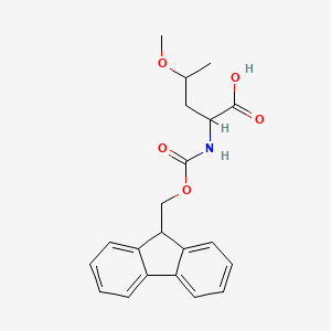molecular formula C21H23NO5 B15269821 2-({[(9H-fluoren-9-yl)methoxy]carbonyl}amino)-4-methoxypentanoic acid 