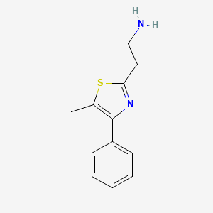 molecular formula C12H14N2S B15269836 2-(5-Methyl-4-phenyl-1,3-thiazol-2-yl)ethanamine 
