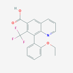 molecular formula C19H14F3NO3 B15269842 8-(2-Ethoxyphenyl)-7-(trifluoromethyl)quinoline-6-carboxylic acid 