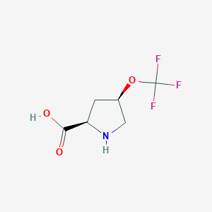 molecular formula C6H8F3NO3 B15269862 (2R,4R)-4-(Trifluoromethoxy)pyrrolidine-2-carboxylic acid 