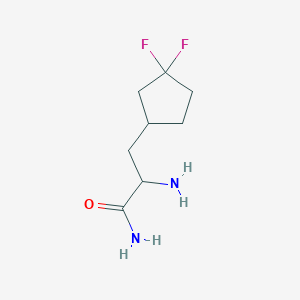 molecular formula C8H14F2N2O B15269863 2-Amino-3-(3,3-difluorocyclopentyl)propanamide 