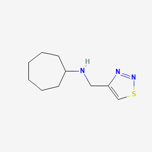 molecular formula C10H17N3S B15269865 N-(1,2,3-thiadiazol-4-ylmethyl)cycloheptanamine 