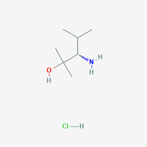 molecular formula C7H18ClNO B15269873 (S)-3-amino-2,4-dimethyl-pentan-2-ol hydrochloride CAS No. 168297-78-7