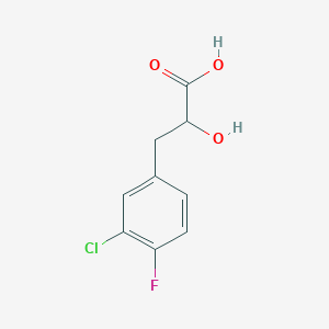 molecular formula C9H8ClFO3 B15269876 3-(3-Chloro-4-fluorophenyl)-2-hydroxypropanoic acid 