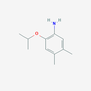 molecular formula C11H17NO B15269891 4,5-Dimethyl-2-(propan-2-yloxy)aniline 