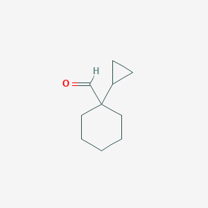 molecular formula C10H16O B15269894 1-Cyclopropylcyclohexane-1-carbaldehyde 