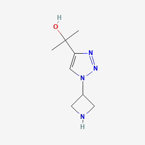 molecular formula C8H14N4O B15269899 2-[1-(azetidin-3-yl)-1H-1,2,3-triazol-4-yl]propan-2-ol 