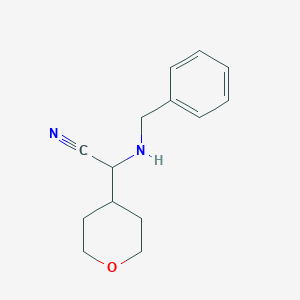 2-(Benzylamino)-2-(oxan-4-yl)acetonitrile
