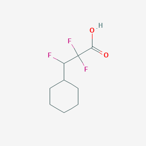 molecular formula C9H13F3O2 B15269916 3-Cyclohexyl-2,2,3-trifluoropropanoic acid 