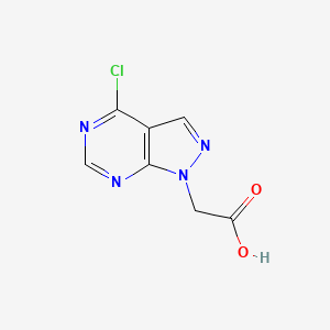 molecular formula C7H5ClN4O2 B15269925 2-{4-chloro-1H-pyrazolo[3,4-d]pyrimidin-1-yl}acetic acid 