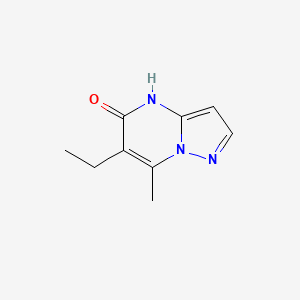 molecular formula C9H11N3O B15269964 6-ethyl-7-methyl-4H,5H-pyrazolo[1,5-a]pyrimidin-5-one 