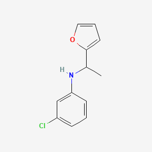 molecular formula C12H12ClNO B15269970 3-chloro-N-[1-(furan-2-yl)ethyl]aniline 