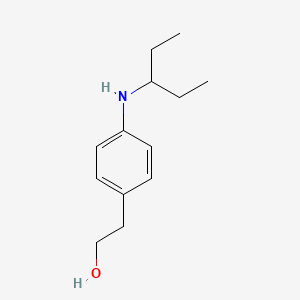 molecular formula C13H21NO B15269978 2-{4-[(Pentan-3-yl)amino]phenyl}ethan-1-ol 