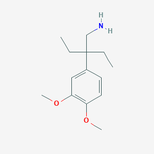 molecular formula C14H23NO2 B15269983 4-[3-(Aminomethyl)pentan-3-yl]-1,2-dimethoxybenzene 