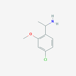 molecular formula C9H12ClNO B1527002 Benzenemethanamine, 4-chloro-2-methoxy-alpha-methyl- CAS No. 138228-11-2