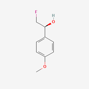 molecular formula C9H11FO2 B15270022 (1S)-2-Fluoro-1-(4-methoxyphenyl)ethan-1-ol 