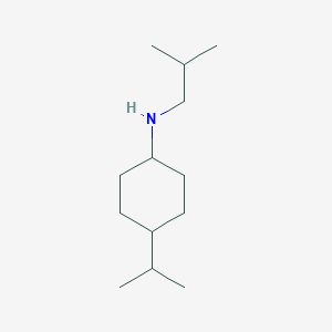 molecular formula C13H27N B15270032 N-(2-Methylpropyl)-4-(propan-2-yl)cyclohexan-1-amine 