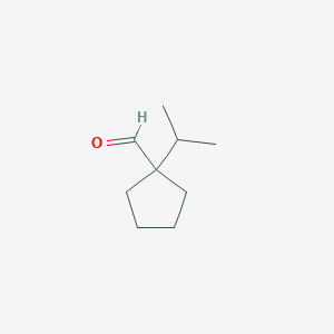 molecular formula C9H16O B15270033 1-(Propan-2-YL)cyclopentane-1-carbaldehyde 