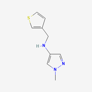 molecular formula C9H11N3S B15270046 1-methyl-N-(thiophen-3-ylmethyl)-1H-pyrazol-4-amine 