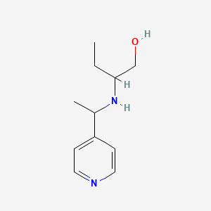 molecular formula C11H18N2O B15270048 2-{[1-(Pyridin-4-yl)ethyl]amino}butan-1-ol 