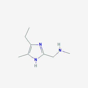 molecular formula C8H15N3 B15270060 [(5-Ethyl-4-methyl-1H-imidazol-2-YL)methyl](methyl)amine 