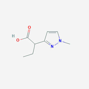 molecular formula C8H12N2O2 B15270064 2-(1-Methyl-1H-pyrazol-3-yl)butanoic acid 