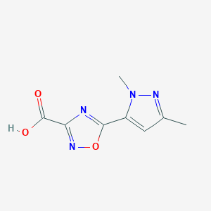 molecular formula C8H8N4O3 B15270109 5-(1,3-dimethyl-1H-pyrazol-5-yl)-1,2,4-oxadiazole-3-carboxylic acid 
