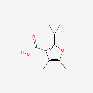 molecular formula C10H12O3 B15270128 2-Cyclopropyl-4,5-dimethylfuran-3-carboxylic acid 
