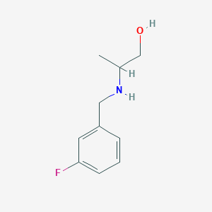 molecular formula C10H14FNO B15270140 2-{[(3-Fluorophenyl)methyl]amino}propan-1-ol 