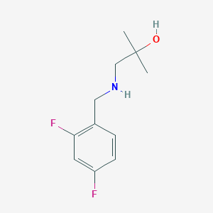 molecular formula C11H15F2NO B15270146 1-{[(2,4-Difluorophenyl)methyl]amino}-2-methylpropan-2-ol 