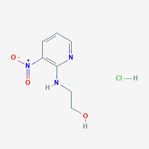molecular formula C7H10ClN3O3 B1527015 2-[(3-Nitropyridin-2-yl)amino]ethanol hydrochloride CAS No. 1158528-12-1
