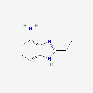 molecular formula C9H11N3 B15270171 2-Ethyl-1H-1,3-benzodiazol-7-amine 