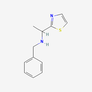 molecular formula C12H14N2S B15270174 Benzyl[1-(1,3-thiazol-2-yl)ethyl]amine 