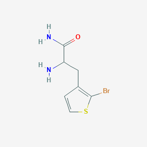 molecular formula C7H9BrN2OS B15270178 2-Amino-3-(2-bromothiophen-3-yl)propanamide 