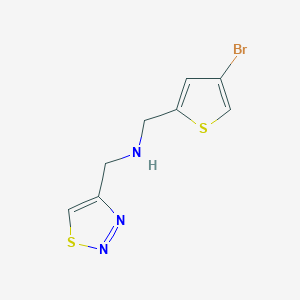 molecular formula C8H8BrN3S2 B15270209 [(4-Bromothiophen-2-yl)methyl](1,2,3-thiadiazol-4-ylmethyl)amine 