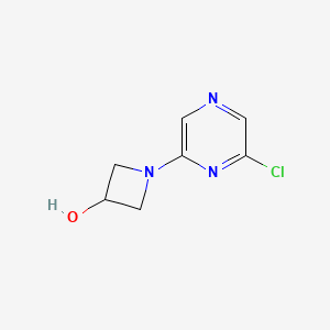 molecular formula C7H8ClN3O B1527021 1-(6-Chloropyrazin-2-yl)azetidin-3-ol CAS No. 1147998-46-6