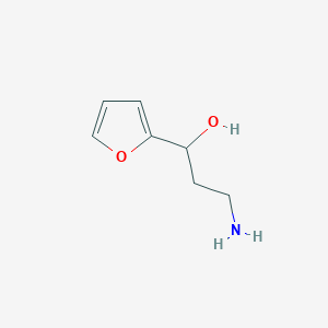 molecular formula C7H11NO2 B1527024 3-Amino-1-(furan-2-yl)propan-1-ol CAS No. 1082554-74-2