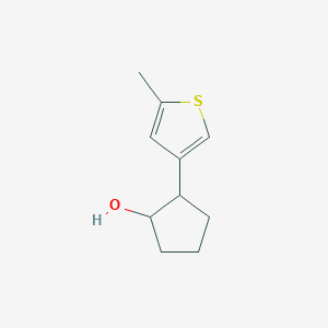 molecular formula C10H14OS B15270253 2-(5-Methylthiophen-3-yl)cyclopentan-1-ol 
