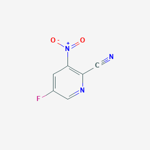 molecular formula C6H2FN3O2 B1527026 5-Fluoro-3-nitropicolinonitrile CAS No. 1033202-51-5